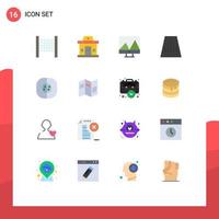 16 Creative Icons Modern Signs and Symbols of newspaper chemistry graph cell atom Editable Pack of Creative Vector Design Elements