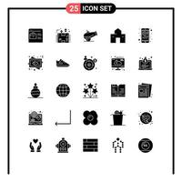 Set of 25 Modern UI Icons Symbols Signs for maps shack packaging hut home Editable Vector Design Elements