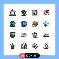 16 Creative Icons Modern Signs and Symbols of designing world document waste placeholder Editable Creative Vector Design Elements