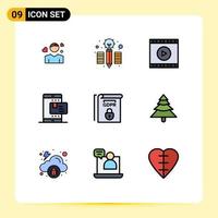 9 Creative Icons Modern Signs and Symbols of gdpr rate media payment ecommerce Editable Vector Design Elements