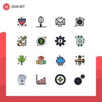 Stock Vector Icon Pack of 16 Line Signs and Symbols for profit power message plug eco Editable Creative Vector Design Elements