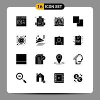 paquete de iconos de vector de stock de 16 signos y símbolos de línea para intercambiar copiar al aire libre elementos de diseño de vector editables cibernéticos de seguridad