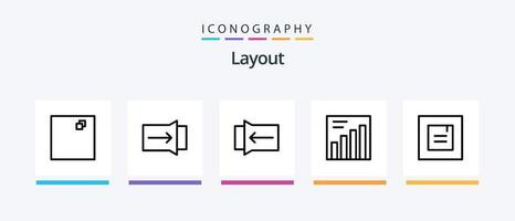 Layout Line 5 Icon Pack Including . grid. . Creative Icons Design vector