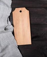 rectangular empty wooden cutting board photo