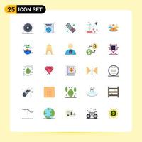 25 Flat Color concept for Websites Mobile and Apps chat scientific research remote pipette dropper medicine dropper Editable Vector Design Elements