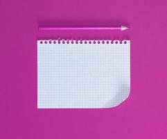 empty rectangular white sheet torn out of notepad photo