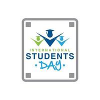 International Students Day Flat illustration isolated on white Background vector