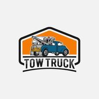 car tow truck emblems, labels and design elements,pickup truck logos, emblems and icons. Car service logotype design. Tow and wrecker truck. Pickup with snow plow. vector