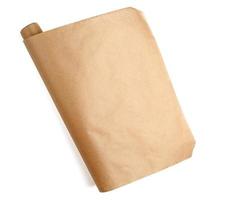 expanded brown paper roll, full frame, copy space photo