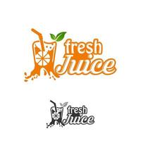 logotipo de jugo de fruta. logotipo de bebida fresca. ilustración vectorial, plantilla de diseños de logotipo de jugo fresco. vector