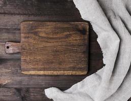 old empty kitchen brown cutting board photo