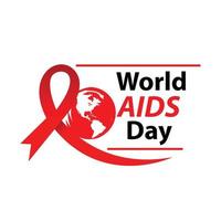 logotipo del día mundial del sida.logotipo vectorial del día mundial del sida para diseño web vector