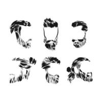 Hipster man logo design. Awesome hipster man logo. A man with circle  beard logotype. vector