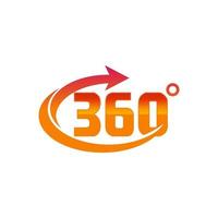 360 degrees consulting and media logo vector