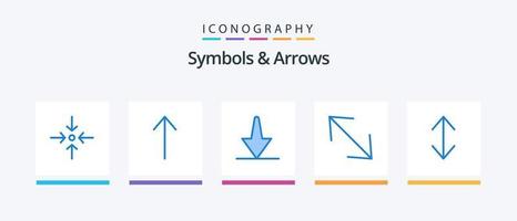 Symbols and Arrows Blue 5 Icon Pack Including . arrow. down. Creative Icons Design vector