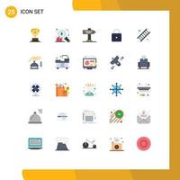 Universal Icon Symbols Group of 25 Modern Flat Colors of up stair up direction career lock Editable Vector Design Elements