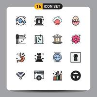 16 Creative Icons Modern Signs and Symbols of halloween spring weighing gift industry Editable Creative Vector Design Elements