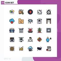 25 Creative Icons Modern Signs and Symbols of alert navigation speaker gps school Editable Vector Design Elements