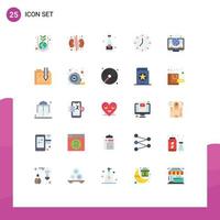 Modern Set of 25 Flat Colors and symbols such as online media player medical media soft drink Editable Vector Design Elements