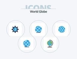 Globe Flat Icon Pack 5 Icon Design. web. globe. globe. world. global vector