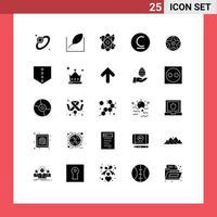 Universal Icon Symbols Group of 25 Modern Solid Glyphs of protect project science satanic levbrazil Editable Vector Design Elements