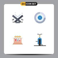 Modern Set of 4 Flat Icons and symbols such as quran lab islam coin chemistry Editable Vector Design Elements