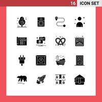 16 Creative Icons Modern Signs and Symbols of location sketch route plan design Editable Vector Design Elements