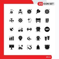 User Interface Pack of 25 Basic Solid Glyphs of color wheel color catalog rain catalog mechanic Editable Vector Design Elements