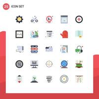 Pictogram Set of 25 Simple Flat Colors of web speed checking page speed test scissor dashboard party Editable Vector Design Elements