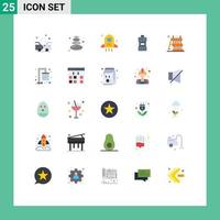 Universal Icon Symbols Group of 25 Modern Flat Colors of tools construction rocket barrier cleaning Editable Vector Design Elements