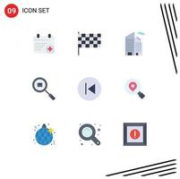 Stock Vector Icon Pack of 9 Line Signs and Symbols for arrows arrow office search find Editable Vector Design Elements