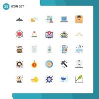 Pack of 25 creative Flat Colors of delivery design popup web dmca Editable Vector Design Elements