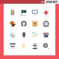 paquete de iconos de vector de stock de 16 signos y símbolos de línea para acción de gracias otoño país acción de gracias transmisión en vivo paquete editable de elementos creativos de diseño de vectores