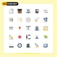 Stock Vector Icon Pack of 25 Line Signs and Symbols for view edit heart document education Editable Vector Design Elements