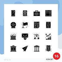 Stock Vector Icon Pack of 16 Line Signs and Symbols for website site pool layout medical Editable Vector Design Elements