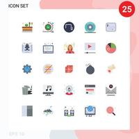 25 Creative Icons Modern Signs and Symbols of map ui time process help basic Editable Vector Design Elements