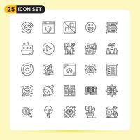 25 Creative Icons Modern Signs and Symbols of ship boat line security hosting Editable Vector Design Elements