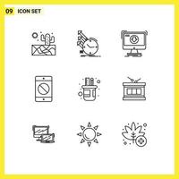 9 Creative Icons Modern Signs and Symbols of mobile devices addition device game Editable Vector Design Elements