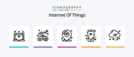 Internet de las cosas paquete de iconos de la línea 5 que incluye la nube. iot ambulancia. Internet. elegante. diseño de iconos creativos vector