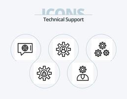 Technical Support Line Icon Pack 5 Icon Design. world. left. service. arrow. support vector