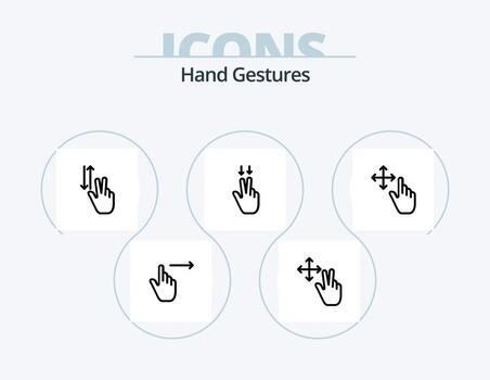 Hand Gestures Line Icon Pack 5 Icon Design. gesture. click. gestures. gesture. hand vector