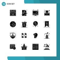 16 Creative Icons Modern Signs and Symbols of optimization engine monitor production industry Editable Vector Design Elements