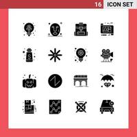 16 Creative Icons Modern Signs and Symbols of serve floor bag design architecture Editable Vector Design Elements