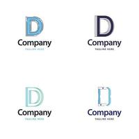 Letter D Big Logo Pack Design Creative Modern logos design for your business vector