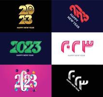 Big Set of 2023 Happy New Year logo text design 2023 number design template vector