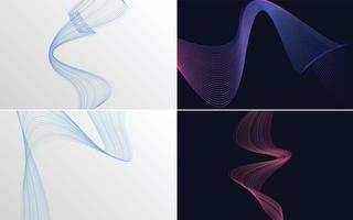 modern wave curve abstract presentation background Pack vector