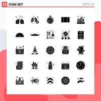25 Creative Icons Modern Signs and Symbols of pancake maximize lungs cancer layout navigation Editable Vector Design Elements