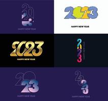 Big Set of 2023 Happy New Year logo text design 2023 number design template vector