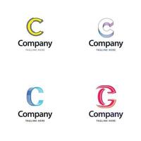 Letter C Big Logo Pack Design Creative Modern logos design for your business vector