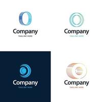 diseño de paquete de logotipo grande de letra o diseño de logotipos modernos y creativos para su negocio vector